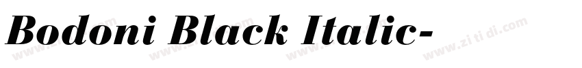 Bodoni Black Italic字体转换